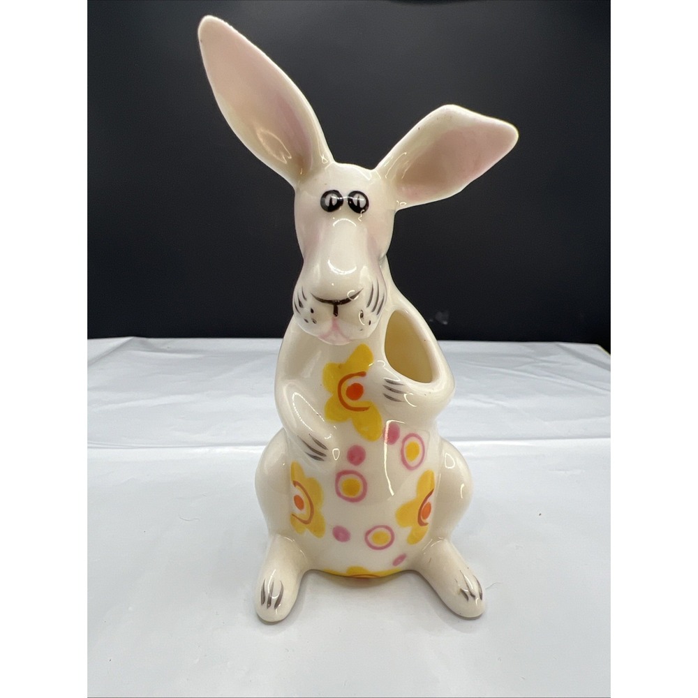 Villeroy‎ & Boch Porcelain Easter Bunny Rabbit Figurine Bud Vase Holder Vintage